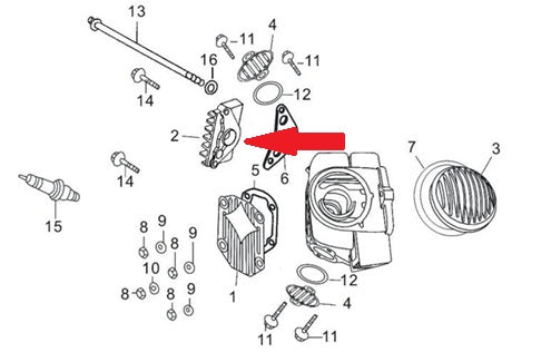 Cylinder Head Right Cover - RFN 140cc Dirt Bike