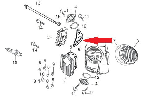 Cylinder Head Right Cover Gasket - RFN 140cc Dirt Bike