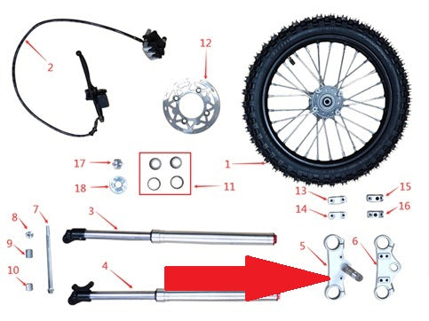 Lower Splintage - 1200w & 2000w Electric Dirt Bike
