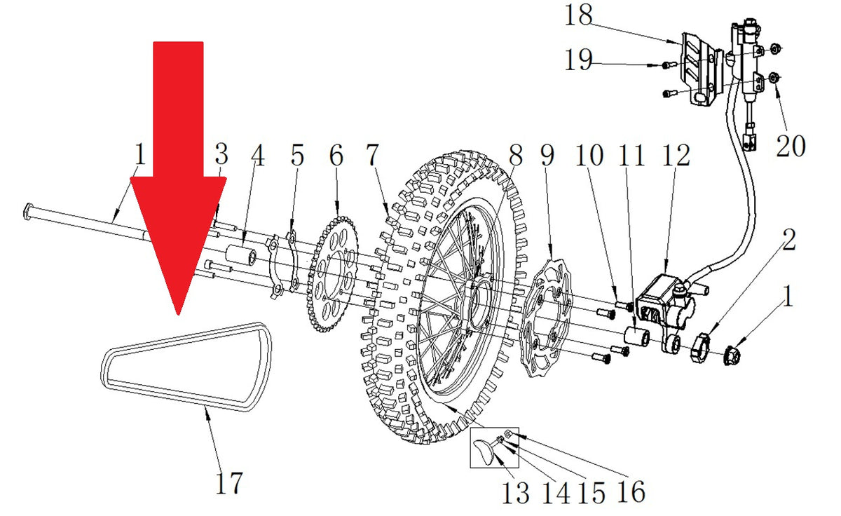Drive Chain (Gold) - RFN 125cc / 140cc Thunder Dirt Bike