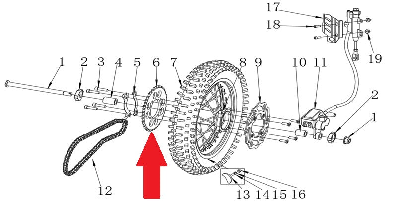 Drive Sprocket - RFN Thunder Pro 110cc Dirt Bike