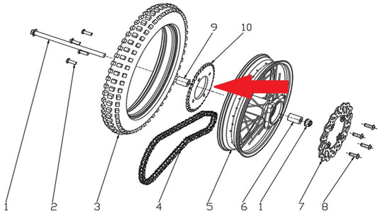 Driven Sprocket - RFN 70cc / 110cc Thunder Dirt Bike