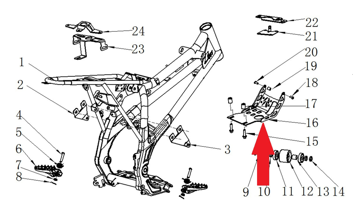 Engine Bottom Plate - RFN 125cc / 140cc Thunder Dirt Bike