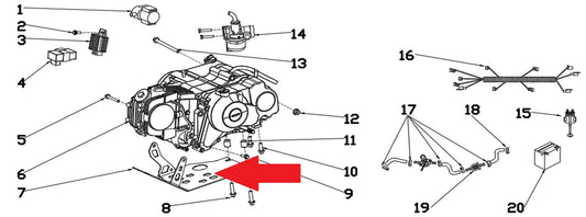 Engine Bottom Plate - RFN 70cc / 110cc Thunder Dirt Bike