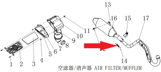 Exhaust Pipe Spring - RFN 125cc / 140cc Thunder Dirt Bike