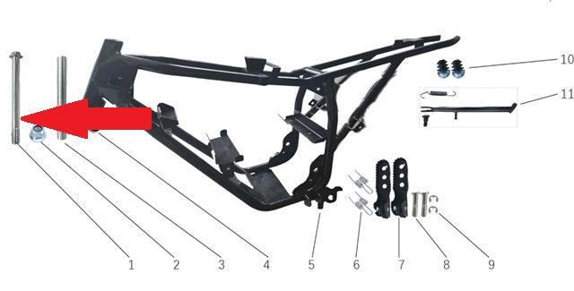 Flange Bolt (M10 x 1.25 x 180mm) - Storm 800w Dirt Bike