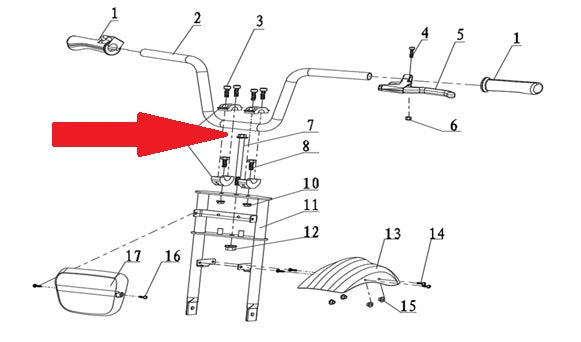 Flange Bolt (M10 x 1.35 x 145mm) - 250w Monkey Bike