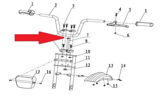 Flange Bolt (M10 x 1.35 x 145mm) - 250w Monkey Bike
