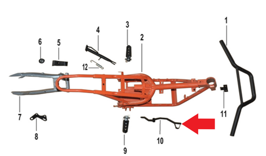 Foot Brake Level - 1200W Electric Dirt Bike