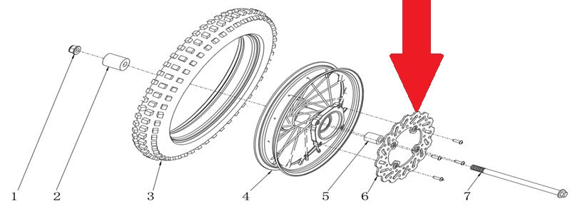 Front Brake Disc - RFN Thunder Pro 110cc Dirt Bike