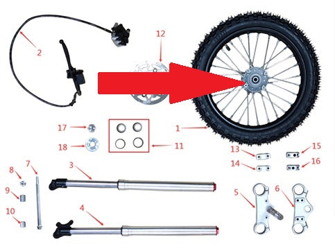 Front Brake Pads (Pair) - 1200w & 2000w Electric Dirt Bike