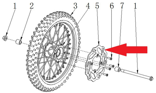 Front Brake Disc - RFN 125cc / 140cc Thunder Dirt Bike
