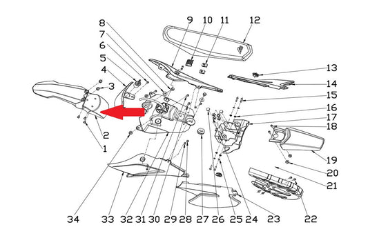 front fender - RFN 70cc / 110cc Thunder Dirt Bike70cc Engine - RFN 70cc / 110cc Thunder Dirt Bike