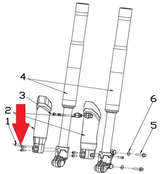 Front Fork Bolt - RFN 70cc / 110cc Thunder Dirt Bike
