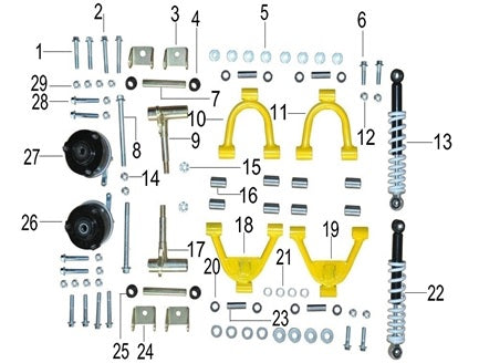 Steering Knuckle Conneting Bolt (M12 x 135mm) - Renegade 1200w Quad