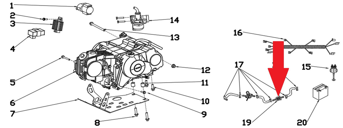 Fuel Filter - RFN 70cc / 110cc Thunder Dirt Bike