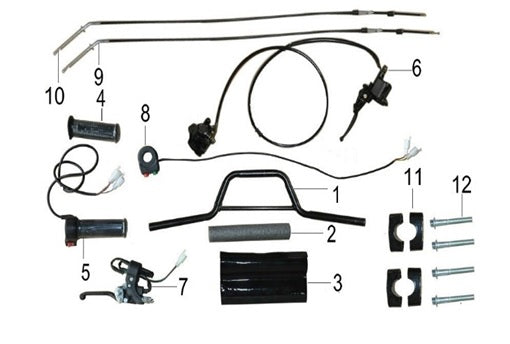 Handlebar Clamp (Pair) - 1200w Renegade Quad