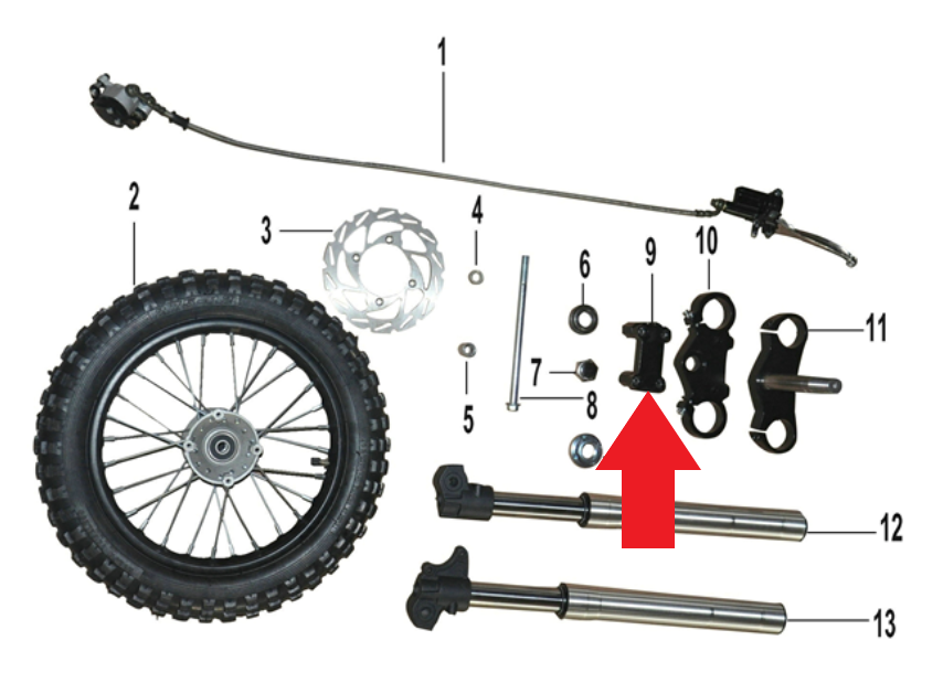 Handlebar Holder Pair - 1200W Electric Dirt Bike