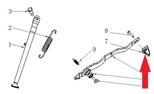 Foot Brake Lever Tip - RFN 125cc / 140cc Thunder Dirt Bike