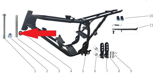 Headpipe Inner Spacer (10.5 x 15 x 129mm) - Storm 800w Dirt Bike