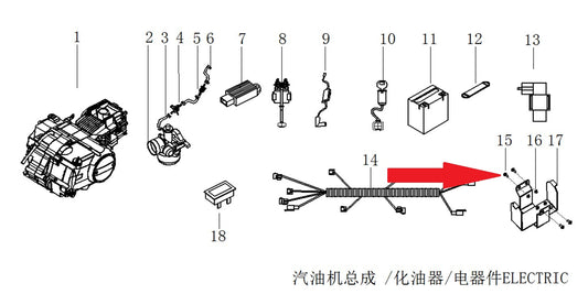 hex bolt - RFN 140cc / 125cc Thunder Dirt Bike