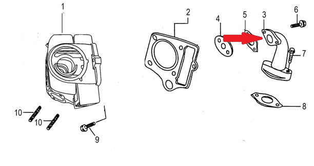 Intake Pipe - RFN 140cc Dirt Bike