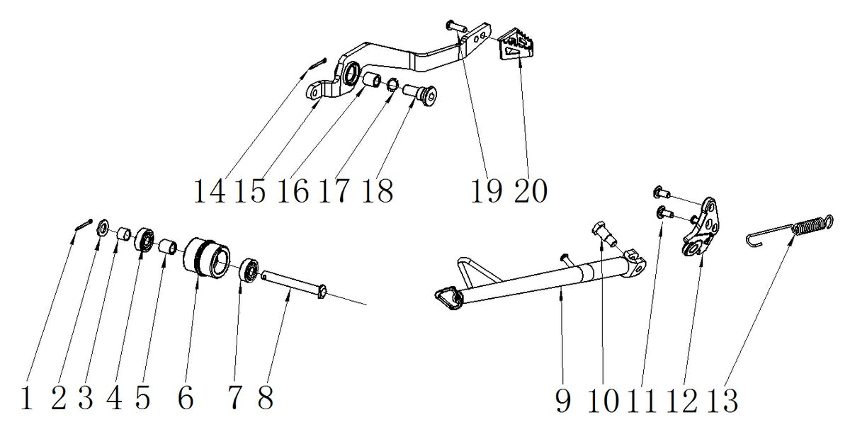 Rear / Foot Brake Lever Tip - Thunder 250cc Dirt Bike