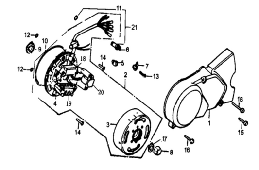 Left Crankcase Cover - Fits RFZ 125cc Bikes
