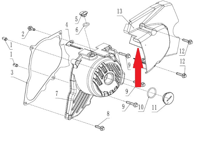 Left Crankcase Cover (Back part)