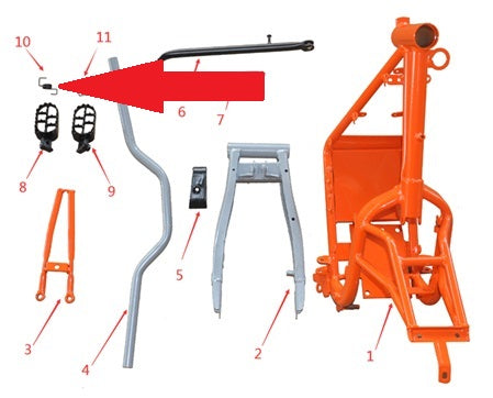 Foot Peg Spring (Left) - 1200w & 2000w Electric Dirt Bike
