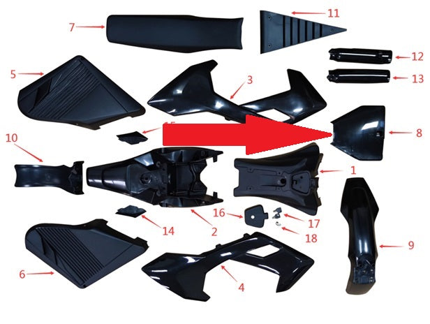 Number Plate - 1200w & 2000w Electric Dirt Bike
