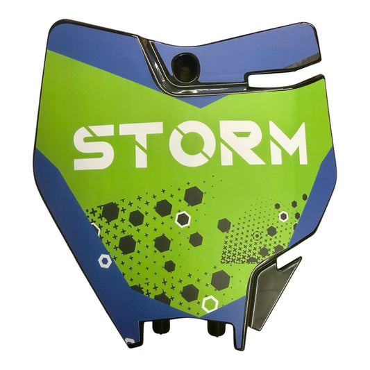 Number Plate (Green) - Storm 800w Dirt Bike