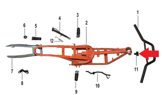 Number Plate Holder - 1200W Electric Dirt Bike