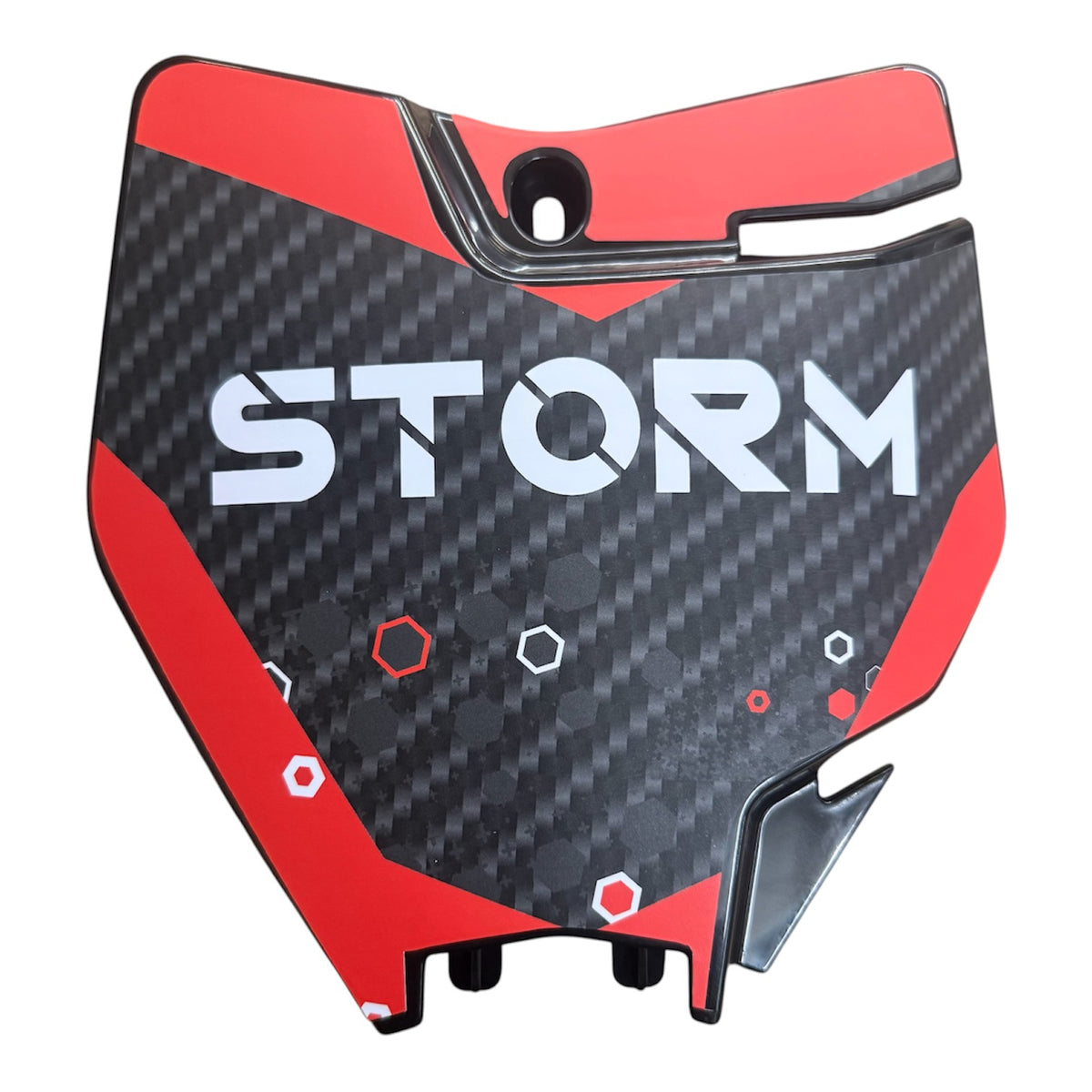 Number Plate (Red) - Storm 800w Dirt Bike