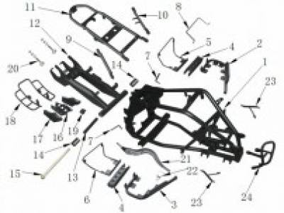 Panther 110cc Left Hand Footwell Bar Plate