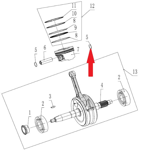 Piston Pin Clip - RXF 190cc
