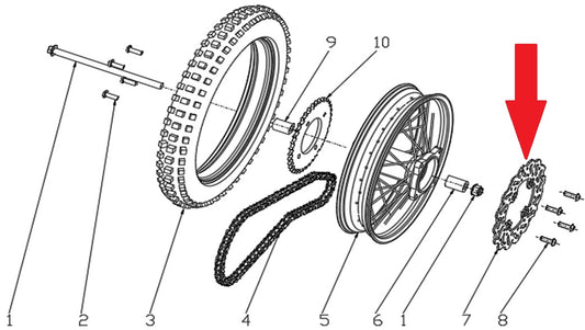 Rear Brake Disc - RFN 70cc / 110cc Thunder Dirt Bike