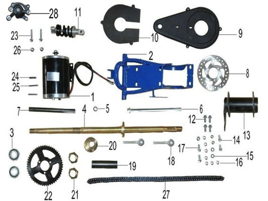 Renegade 1000w Rear Swing Arm