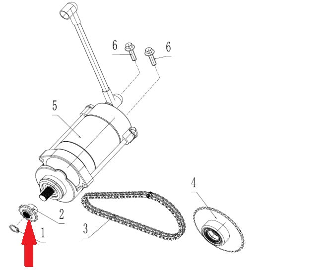 RXF 190cc Starter Motor Sprocket