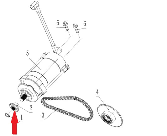 RXF 190cc Starter Motor Sprocket