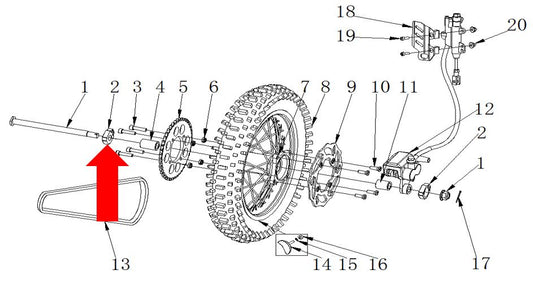 RXF Freeride  Chain Adjuster