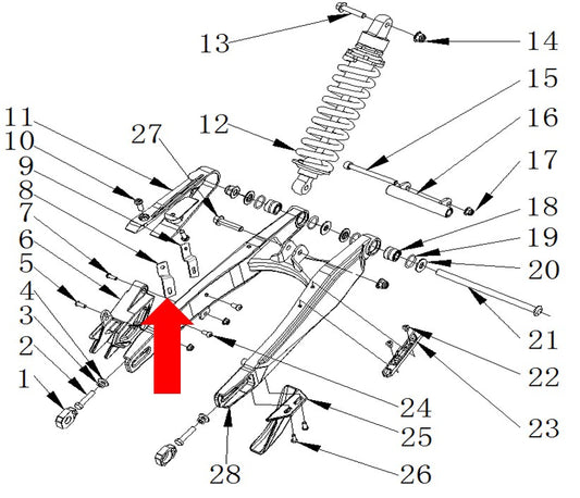 RXF Freeride Chain Cover Bracket Rear
