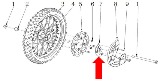 RXF Freeride  Front Disc Brake Cover Bracket