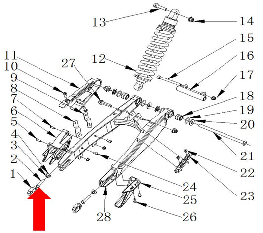 RXF Freeride Hex Bolt M8 x 60 x 1.25mm