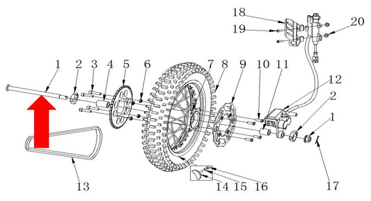 RXF Freeride Rear Axle