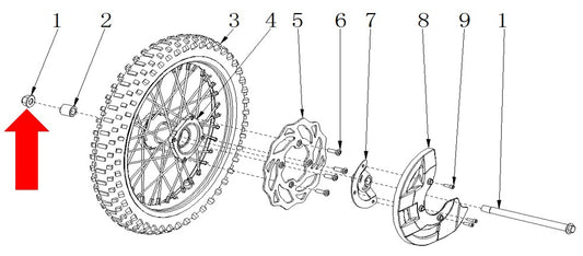 RXF Freeride  Swing Arm nut