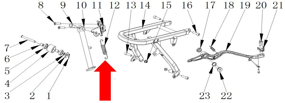 RXF Freeride Side Stand Spring