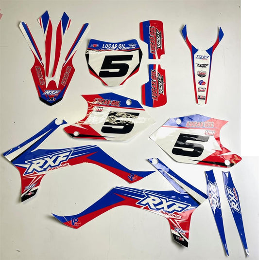 RXF Freeride Complete Sticker Set - Red