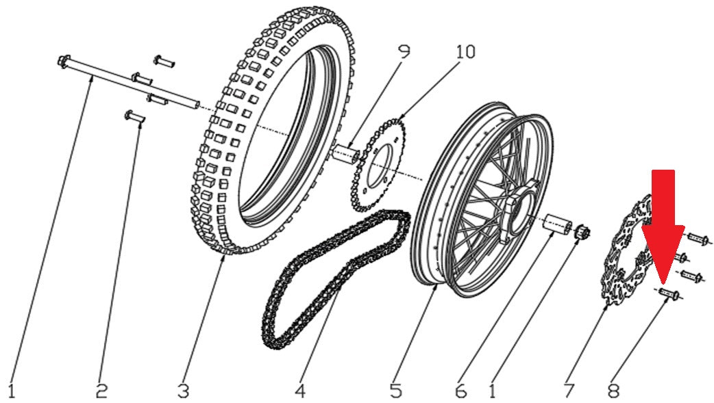Screw - RFN 70cc / 110cc Thunder Dirt Bike
