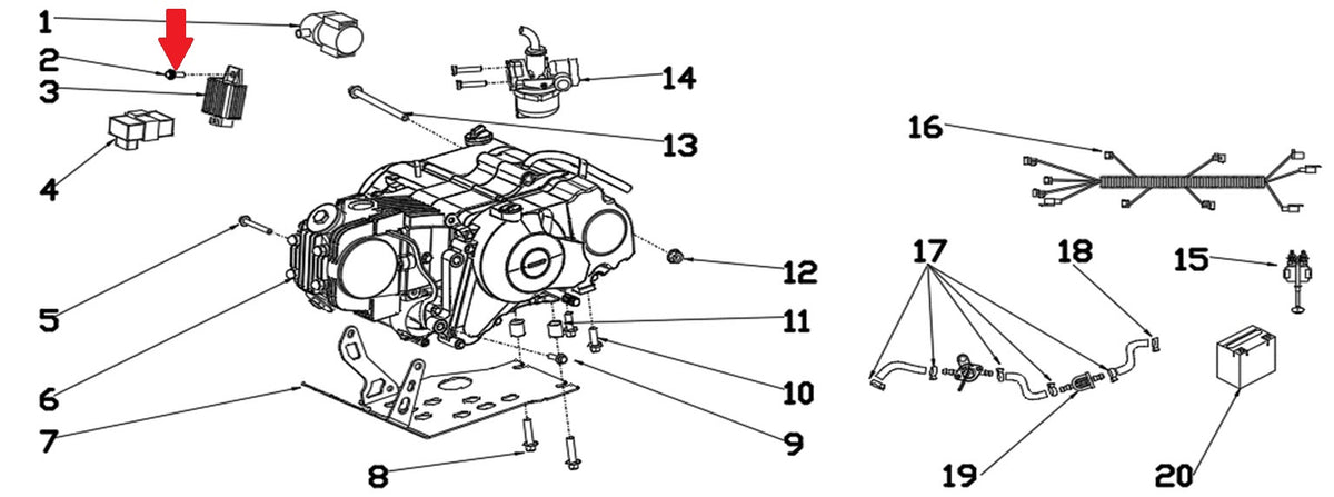 Screw - RFN 70cc / 110cc Thunder Dirt Bike